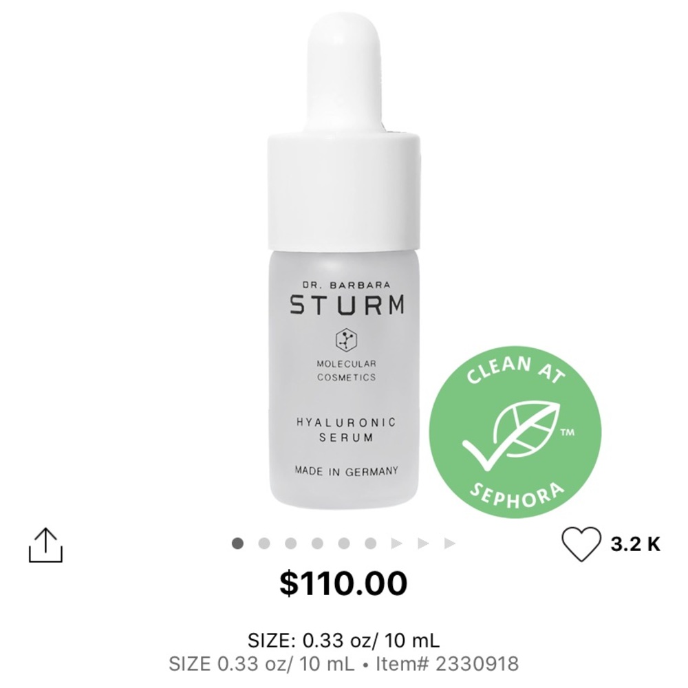 New Dr. Barbara Sturm Hyaluronic Serum- 10 ml